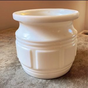 Vintage Milk Glass Pedestal Planter